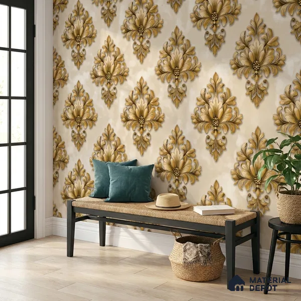8029 | 10 Meter x 21 Inches Florals Look Wallpaper - 57.41 Sq. Ft.