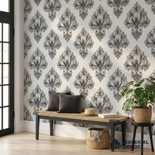 8030 | 10 Meter x 21 Inches Florals Look Wallpaper - 57.41 Sq. Ft.