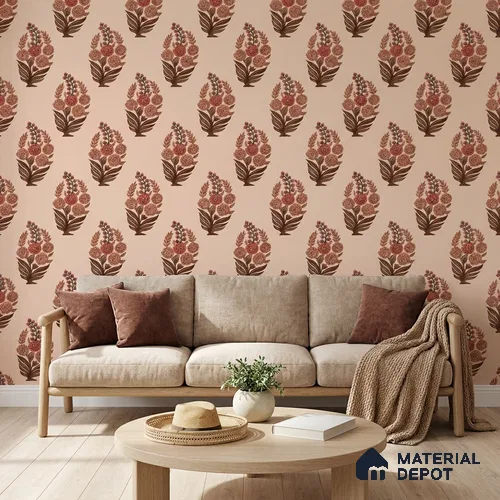 8034 | 10 Meter x 21 Inches Patterned Look Wallpaper - 57.41 Sq. Ft.