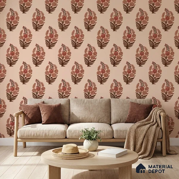 8034 | 10 Meter x 21 Inches Patterned Look Wallpaper - 57.41 Sq. Ft.