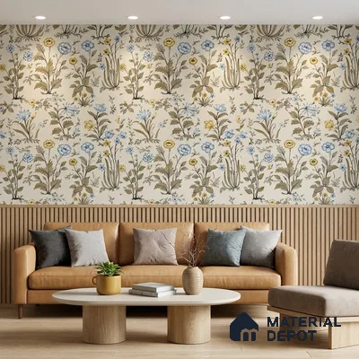 8038 | 10 Meter x 21 Inches Florals Look Wallpaper - 57.41 Sq. Ft.