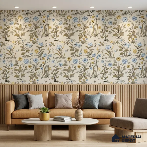 8038 | 10 Meter x 21 Inches Florals Look Wallpaper - 57.41 Sq. Ft.