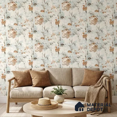 8053 | 10 Meter x 21 Inches Florals Look Wallpaper - 57.41 Sq. Ft.