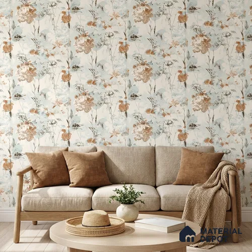 8053 | 10 Meter x 21 Inches Florals Look Wallpaper - 57.41 Sq. Ft.