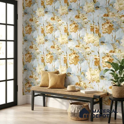 8055 | 10 Meter x 21 Inches Florals Look Wallpaper - 57.41 Sq. Ft.
