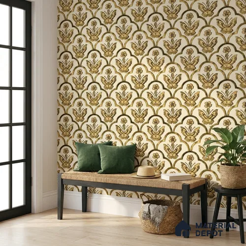 8056 | 10 Meter x 21 Inches Patterned Look Wallpaper - 57.41 Sq. Ft.