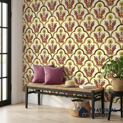 8057 | 10 Meter x 21 Inches Patterned Look Wallpaper - 57.41 Sq. Ft.