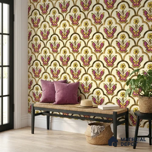 8057 | 10 Meter x 21 Inches Patterned Look Wallpaper - 57.41 Sq. Ft.