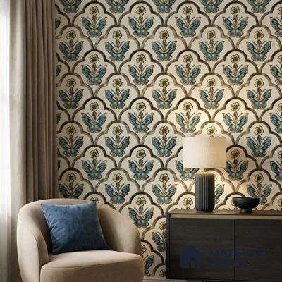 8058 | 10 Meter x 21 Inches Patterned Look Wallpaper - 57.41 Sq. Ft.