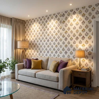 8061 | 10 Meter x 21 Inches Patterned Look Wallpaper - 57.41 Sq. Ft.