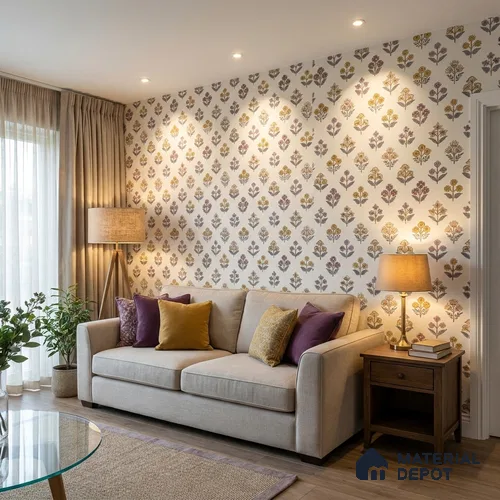 8061 | 10 Meter x 21 Inches Patterned Look Wallpaper - 57.41 Sq. Ft.