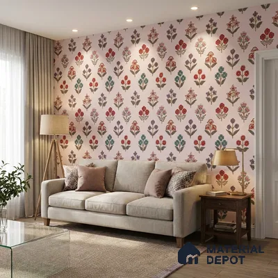 8063 | 10 Meter x 21 Inches Patterned Look Wallpaper - 57.41 Sq. Ft.
