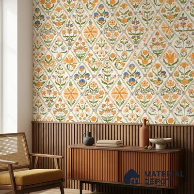 8064 | 10 Meter x 21 Inches Patterned Look Wallpaper - 57.41 Sq. Ft.