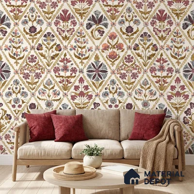 8065 | 10 Meter x 21 Inches Patterned Look Wallpaper - 57.41 Sq. Ft.