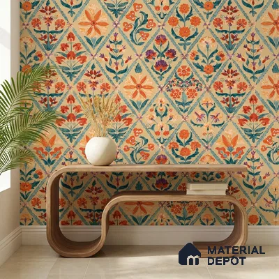 8067 | 10 Meter x 21 Inches Patterned Look Wallpaper - 57.41 Sq. Ft.