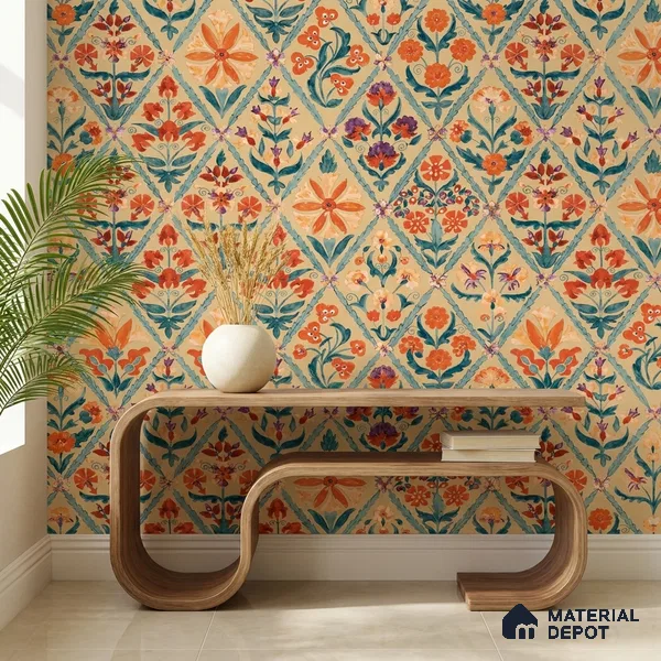8067 | 10 Meter x 21 Inches Patterned Look Wallpaper - 57.41 Sq. Ft.