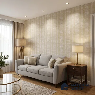 13327 | Cream Brushed Stripe Patterned Wallpaper - 10 Meter x 21 Inch, 57 Sq. Ft.