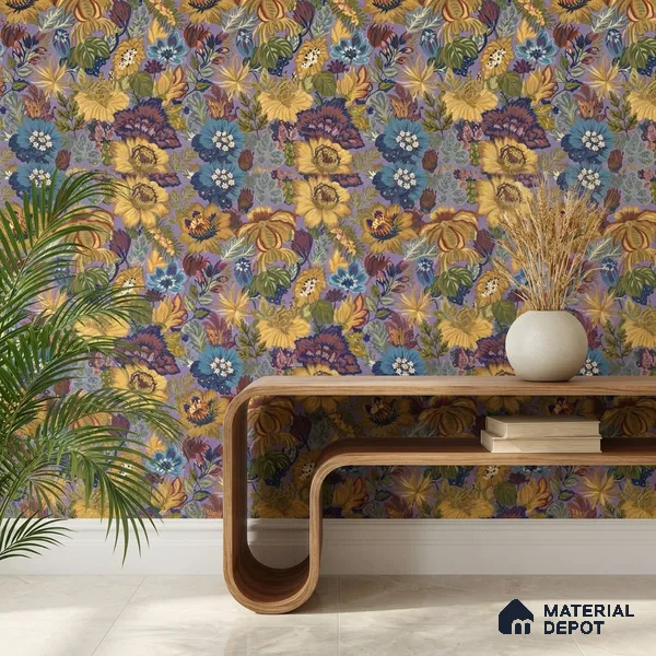 13362 | 10 Meter x 21 Inch Florals Look Wallpaper - 57 Sq. Ft.