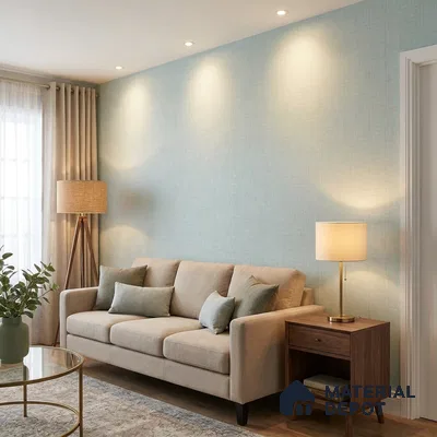 51244101 | 10 Meter x 21 Inch  Fabric Look Wallpaper - 57 Sq. Ft.