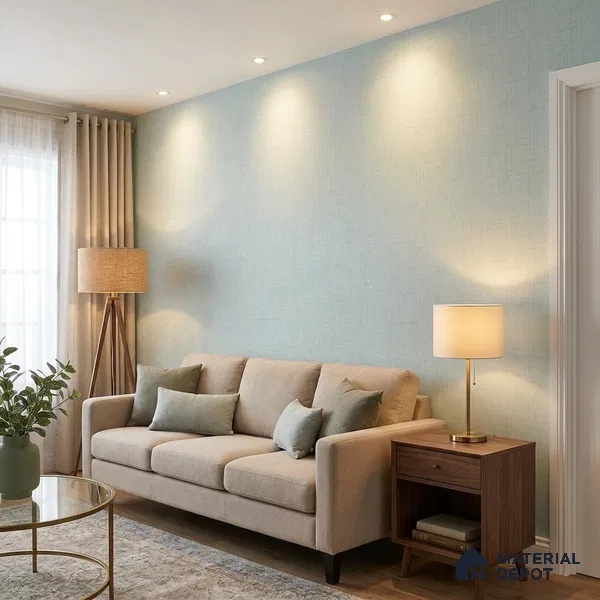 51244101 | 10 Meter x 21 Inch Fabric Look Wallpaper - 57 Sq. Ft.