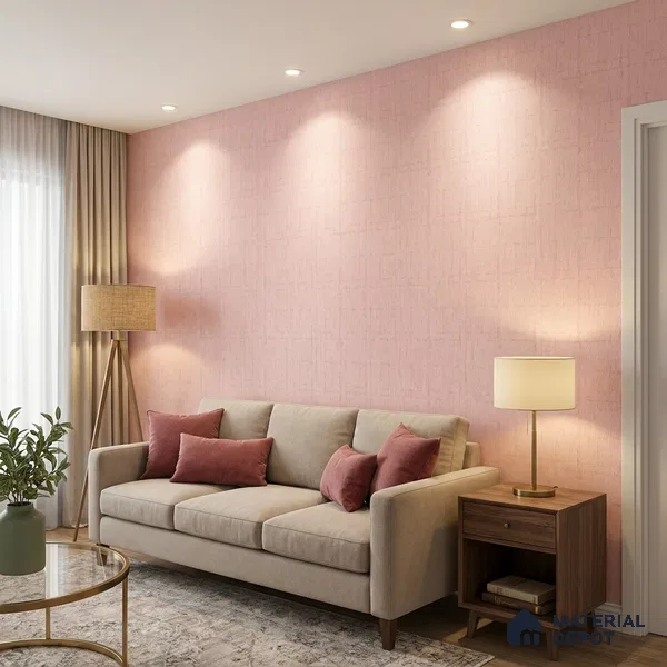 51244113 | 10 Meter x 21 Inch Fabric Look Wallpaper - 57 Sq. Ft.
