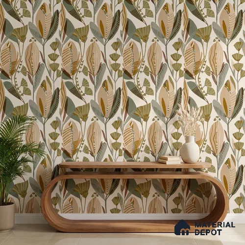 51243507 | 10 Meter x 21 Inch Florals Look Wallpaper - 57 Sq. Ft.
