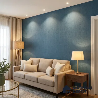 51244111 | 10 Meter x 21 Inch  Fabric Look Wallpaper - 57 Sq. Ft.