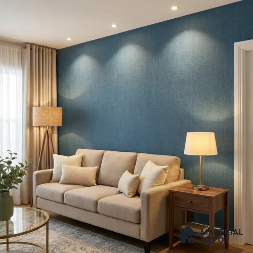 51244111 | 10 Meter x 21 Inch Fabric Look Wallpaper - 57 Sq. Ft.