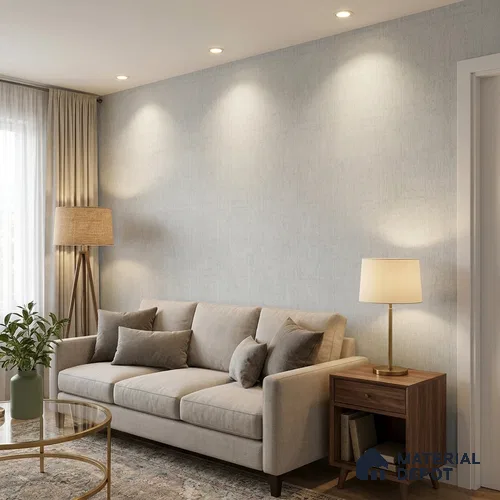 51244109 | 10 Meter x 21 Inch Fabric Look Wallpaper - 57 Sq. Ft.