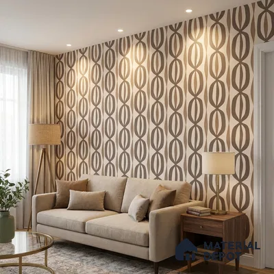 51243807 | 10 Meter x 21 Inch  Patterned Look Wallpaper - 57 Sq. Ft.