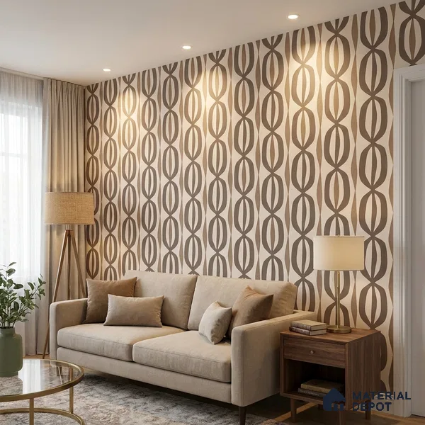 51243807 | 10 Meter x 21 Inch Patterned Look Wallpaper - 57 Sq. Ft.