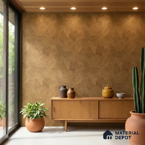 7510-1 | Rust Brown Fractured Plank Wood Patterned Wallpaper - 9.5 Meter x 21 Inch, 55 Sq. Ft.