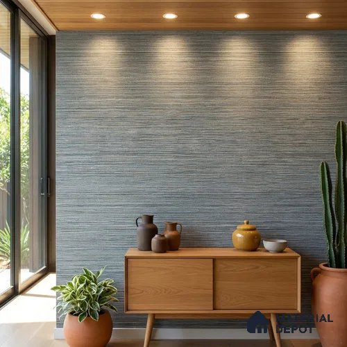 7511-4 | 9.5 Meter x 21 Inch Fabric Look Wallpaper - 55 Sq. Ft.
