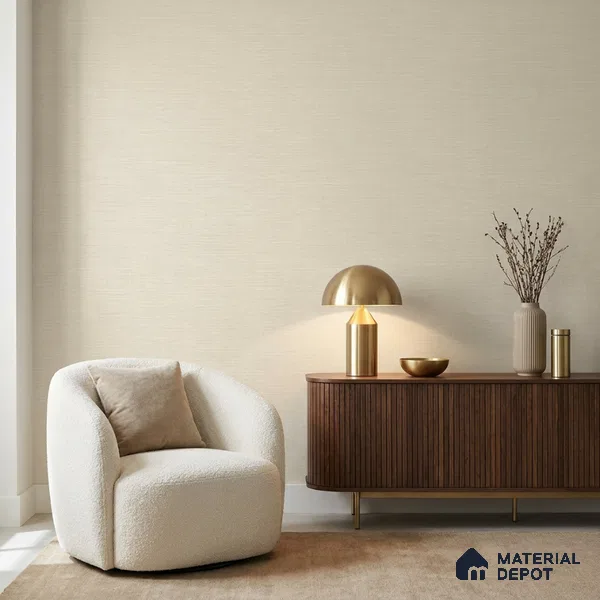 7515-6 | 9.5 Meter x 21 Inch Fabric Look Wallpaper - 55 Sq. Ft.