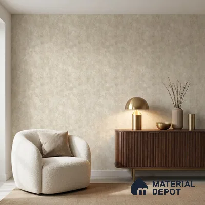 7516-3 | Cream Herringbone Plank Wood Patterned Wallpaper - 9.5 Meter x 21 Inch, 55 Sq. Ft.