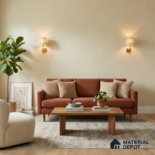 7518-2 | 9.5 Meter x 21 Inch Fabric Look Wallpaper - 55 Sq. Ft.