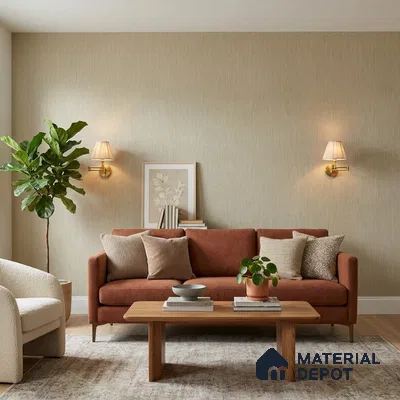 7518-3 | 9.5 Meter x 21 Inch Fabric Look Wallpaper - 55 Sq. Ft.