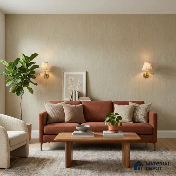 7518-3 | 9.5 Meter x 21 Inch Fabric Look Wallpaper - 55 Sq. Ft.