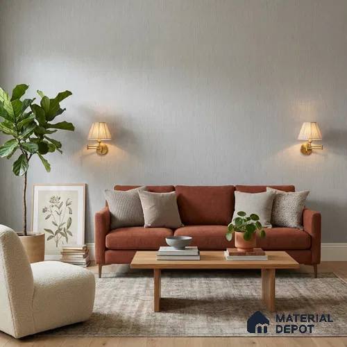 7518-4 | 9.5 Meter x 21 Inch Fabric Look Wallpaper - 55 Sq. Ft.