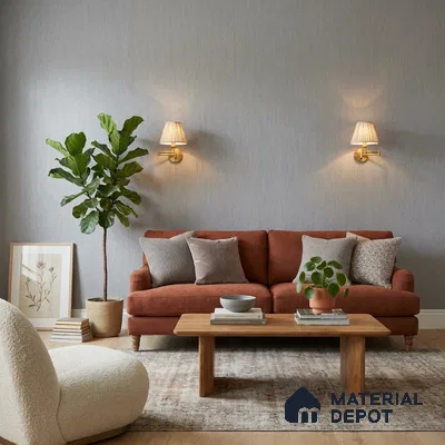 7518-5 | 9.5 Meter x 21 Inch Fabric Look Wallpaper - 55 Sq. Ft.