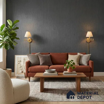 7518-6 | 9.5 Meter x 21 Inch Fabric Look Wallpaper - 55 Sq. Ft.