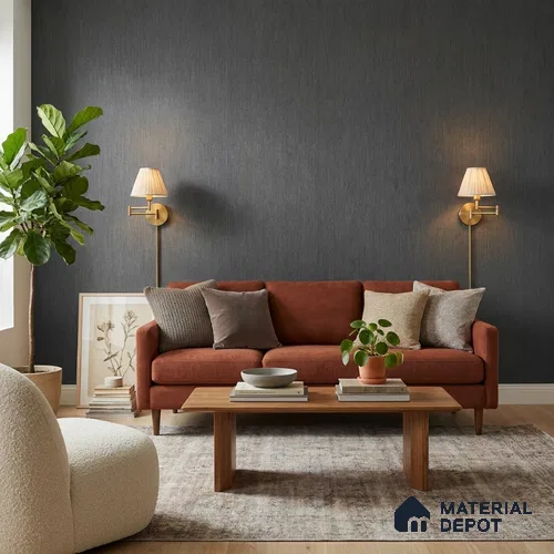 7518-6 | 9.5 Meter x 21 Inch Fabric Look Wallpaper - 55 Sq. Ft.