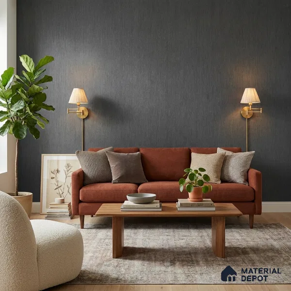 7518-6 | 9.5 Meter x 21 Inch Fabric Look Wallpaper - 55 Sq. Ft.