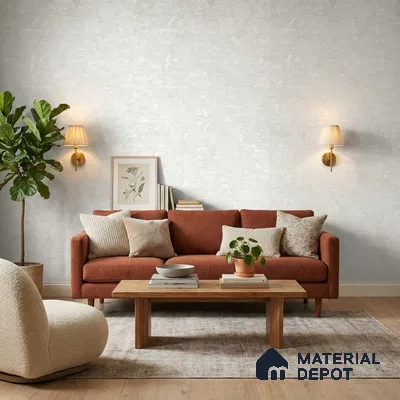 7519-1 | White Triangle Facet Patterned Wallpaper - 9.5 Meter x 21 Inch, 55 Sq. Ft.