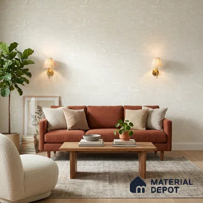 7519-2 | Cream Triangle Facet Patterned Wallpaper - 9.5 Meter x 21 Inch, 55 Sq. Ft.