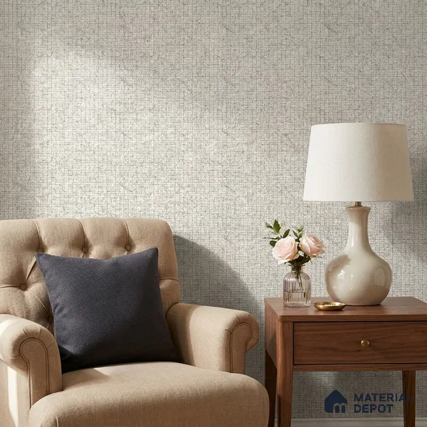 10327-2 | 5 Meter x 42 Inches Fabric Look Wallpaper - 57 Sq. Ft.