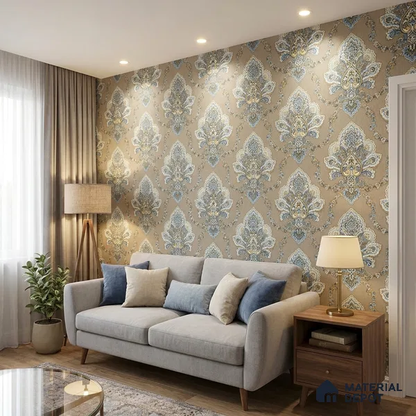 10335-4 | Brown Baroque Medallion Floral Wallpaper - 5 Meter x 42 Inches, 57 Sq. Ft.