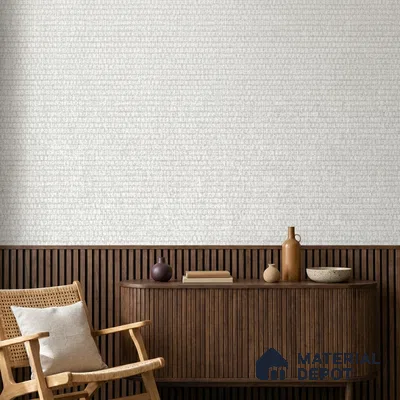10328-2 | Grey Coarse Basketweave Patterned Wallpaper - 5 Meter x 42 Inches, 57 Sq. Ft.