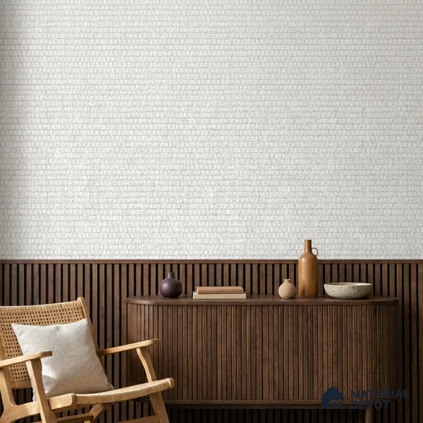 10328-2 | Grey Coarse Basketweave Patterned Wallpaper - 5 Meter x 42 Inches, 57 Sq. Ft.
