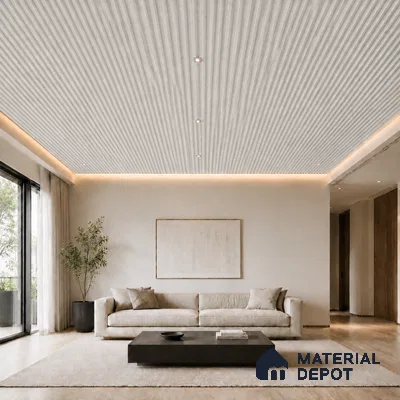 Pearl 10 ft x 0.6 ft (3060x180 mm) Arch Design Interior & Exterior Wall & Ceiling Panel - 17 mm | Suitable for Balcony, Facade & Open Area | Width is Subjected to 5% Variation